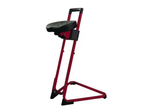 Stahulp H 600-850Mm Zitverstelling Zitting zwart/onderstel Pu/rood