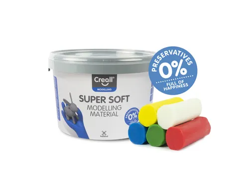 Klei Creall supersoft rood/blauw/groen/geel/wit 1750gram