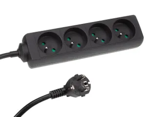 4-Voudige Stekkerdoos - 5m Kabel - Zwart - Penaarde - 4