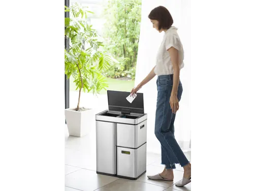 Afvalbak EKO Mirage Plus sensor 30 liter en 2x15 liter RVS