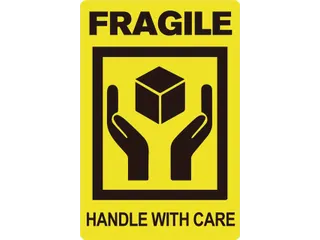 Waarschuwingsetiket fragile/handle with care 50,8mmx76,2mm 200st - 2