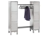 locker met kapstok HxBxD 1850x1550x500mm romp RAL7021 front RAL7021