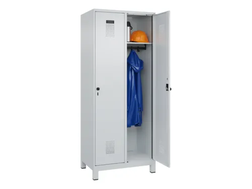 locker,HxBxD 1950x800x500mm,2vak,vak B 400mm,draaigrendel,voeten
