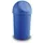 afvalbak,25l,HxØ 615x312mm,romp PP blauw,deksel PP blauw