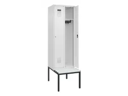 locker met bank,HxBxD 2120x600x815mm,2vak,vak B 300mm,cilinderslot