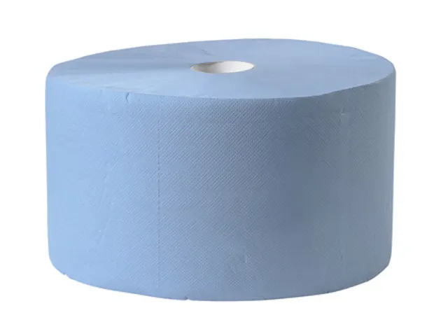 Poetsrol verlijmd blauw 2-laags 2 rol 360m