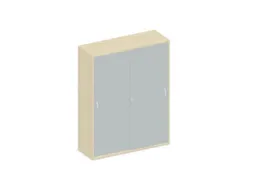 Schuifdeurkast 1540x1200x430mm Romp Esdoorn Decor Front Lichtgrijs