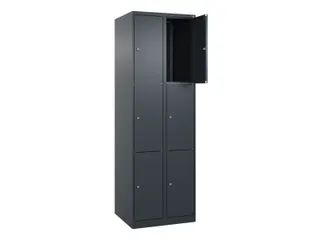 lockerkast,HxBxD 1850x600x500mm,2x3vakken,vak B 300mm,cil.-slot - 1