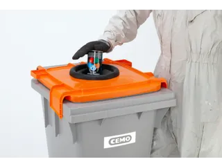 Verzamelbak,V. Spuitbussen,Kunststof,Grijs/Oranje,120L - 8