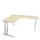 bureau in vrije vorm,HxBxD 740x1600x1600mm,vrije vorm,NE-esdoorn