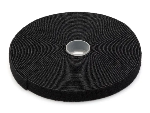 Klittenband op rol Zwart 10 Meter