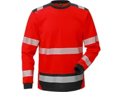 Fristads 114100 T-shirt met lange mouwen, rood, maat XS, per stuk