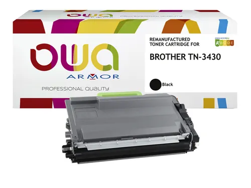 Toner OWA alternatief tbv Brother TN-3430BK zwart