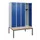 locker met bank,HxBxD 1950x1200x815mm,4vak,vak B 300mm,draaigrendel