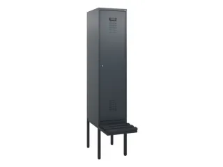 locker met bank,HxBxD 1950x400x815mm,1vak,vak B 400mm,cilinderslot - 2