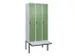 locker voor scheiding van kleding,HxBxD 2120x900x815mm,3vak