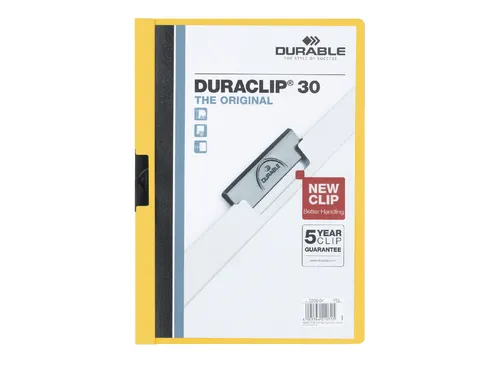 Klemmap Durable Duraclip A4 3mm 30 vellen geel