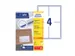 Etiket Avery Zweckform 3483 105x148mm A6 wit 400stuks