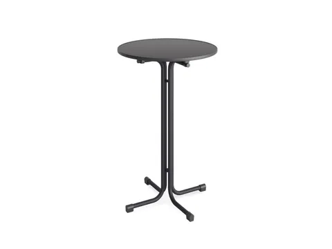 statafel,HxØ 1090x700mm,rond,4voeten wit,blad MDF wit