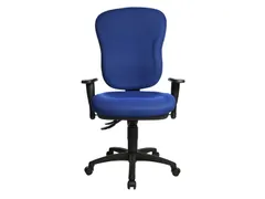 Bureaustoel Topstar Wellpoint 30 SY blauw stof