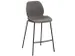 tabouret de bar assise H 650mm assise tissu anthracite chiné