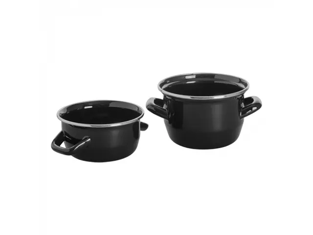 EMGA Mosselpan 12cm Zwart emaille 0.5kg