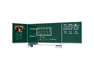 Schoolbord Vijfvlaksbord 120x200cm krijtbord Groen Emaille - 1