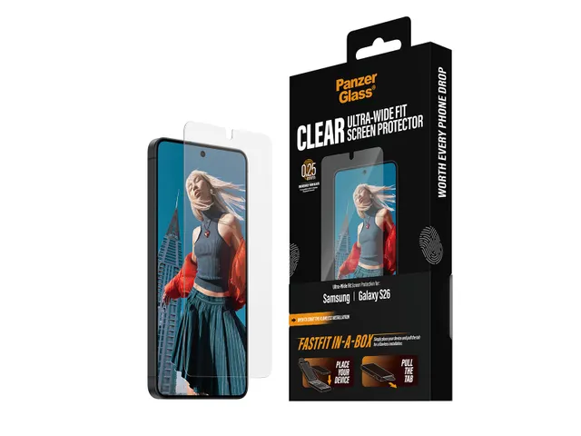 PanzerGlass Screen Protector Samsung Galaxy S26 | Ultra-Wide Fit w.