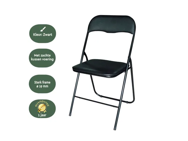 Chaise pliante BRASQ FC100 noir