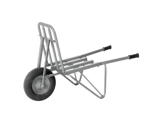 steen-/tegelkruiwagen,HxBxD 940x600x1440mm,staal,grijs,lucht-banden