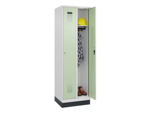 locker,HxBxD 1950x600x500mm,2vak,vak B 300mm,cil.-slot,sokkel