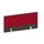 baliepaneel bureau aanbouw achter NV bruin hickory BN4011-rood 1000mm