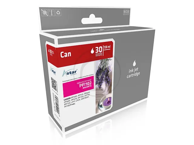As15202 Astar Canon Pfi102 Ipf Inkt Magenta Rebuilt Chip 130Ml