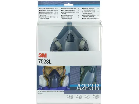3M 7523L starterskit voor halfgelaatsmaskers met A2-P3 R filtercombina