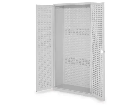 kast met sleufplaat,HxBxD 1950x1000x410mm,cil.-slot,romp lichtgrijs