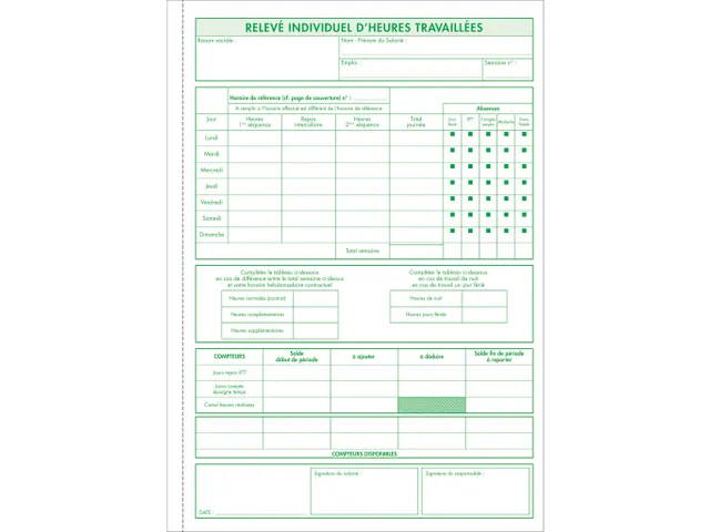 Rtt Enreg.du Temps D E Travail 50D A.