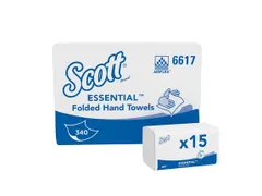 Scott 6617 Essential Vouwhanddoek klein 1-laags wit 15x340 stuks