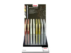 Gelschrijver Pentel K118 Grip medium assorti 4 kleuren