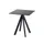 bistrotafel,HxØ 730x700mm,rond,4voeten zwart,blad HPL Tropical Wood