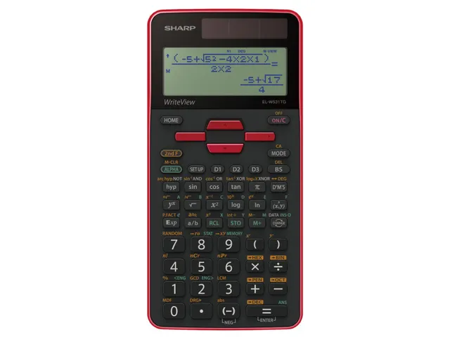 Calculator Sharp-ELW531TGBRD rood wetenschappelijk