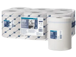 Tork 473412 Poetspapier M4 1-Laags Centerfeed Smartcore Wit - 1