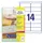 Etiket Avery Zweckform 99.1x38.1mm Transparant mat 350 Stuks