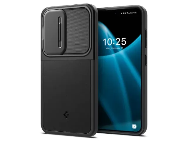 Spigen Optik Armor Galaxy S24 hoesje zwart