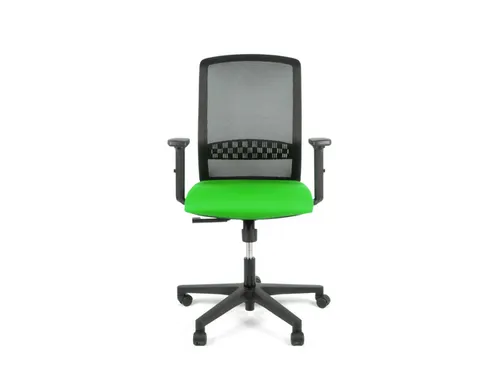 Bureaustoel EN1335 Linea Tekna 01 zwart/groen met 2D armleuning