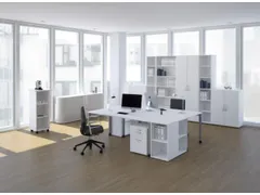 koppelelement voor bureau,90 °,BxD 800x800mm,blad wit,hoekig