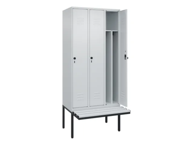 locker voor scheiding van kleding,HxBxD 2120x900x815mm,3vak