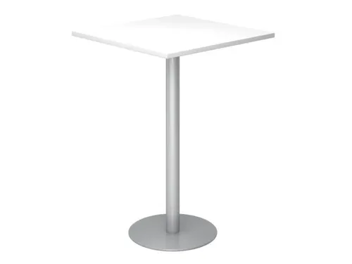 statafel,HxBxD 1116x800x800mm,vierkant,schotelvoet zilverkleurig