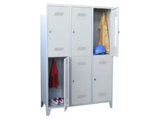 dubbeldekse locker,HxBxD 1850x1200x500mm,3x2vak.,RAL7035,front RAL7035 - 2