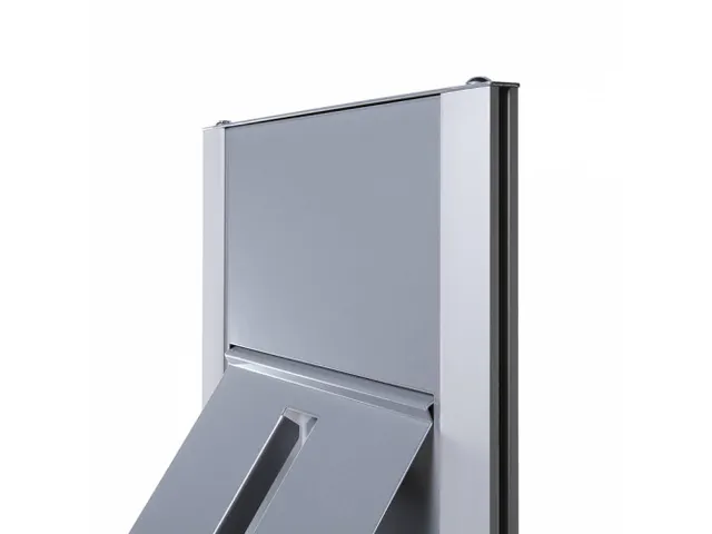 Brochurerek Totem Zilver Met Stalen Legplanken