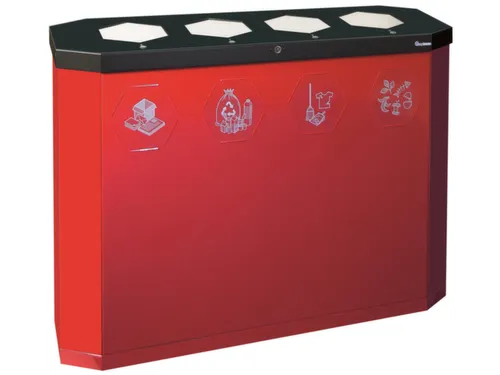 afvalverzamelstation,4x45l,HxBxD 830x1200x355mm,4opening(en)